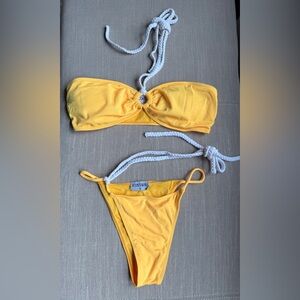 Icon Swim Yellow Bandeau Bikini Set